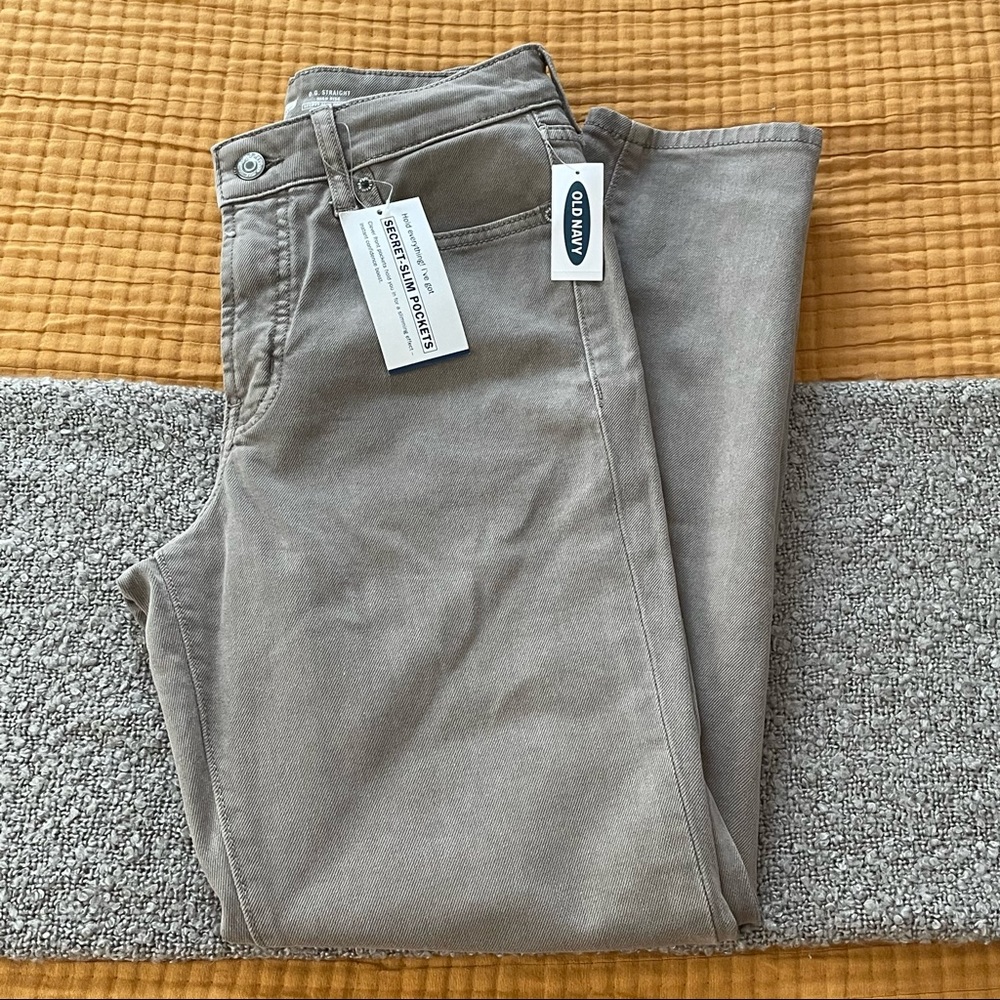 Old Navy, OG Straight, High Rise, Khaki/Beige/Tan, NWT, Never Worn, Size 0
